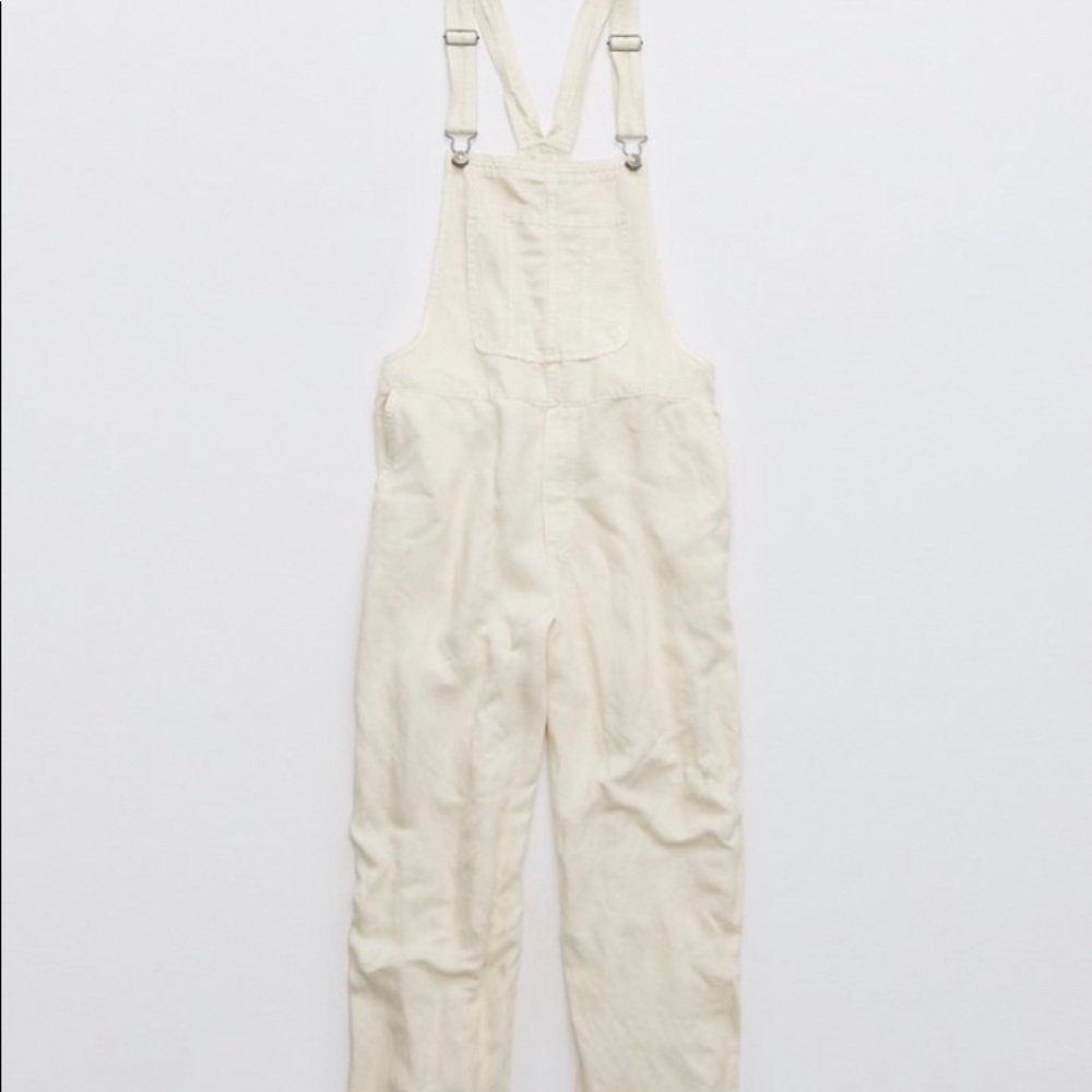 American Eagle Outfitters Cream Jumpsuit